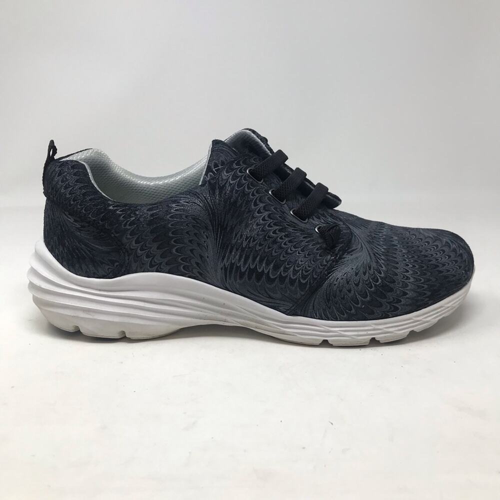 Align Velocity Black Leather Nurse Mates Healthcare nonslip sneakers shoes 9.5 W